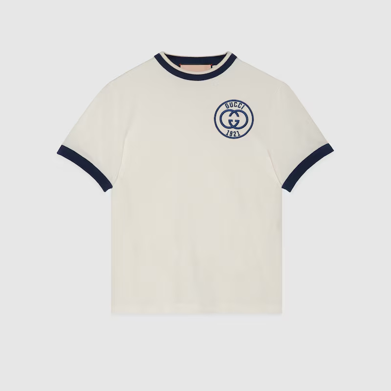 グッチ エンブロイダリー コットンジャージー Tシャツ 756596 XJFV8 9088