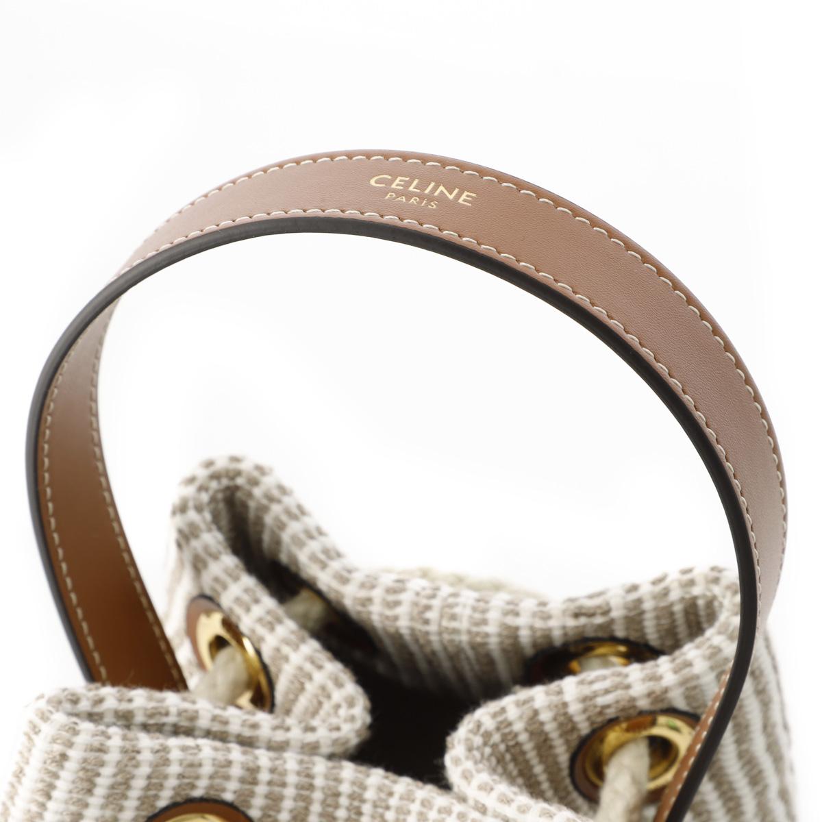 セリーヌ TEEN DRAWSTRING ハンドバッグ ベージュ 19653 2fea 02bg