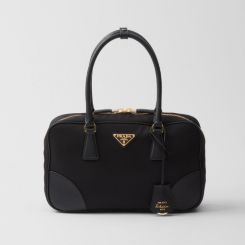 PRADA プラダ Re-Edition 1978 ミディアムダブルハンドルバッグ 1BB115_R064_F0002_V_OOO
