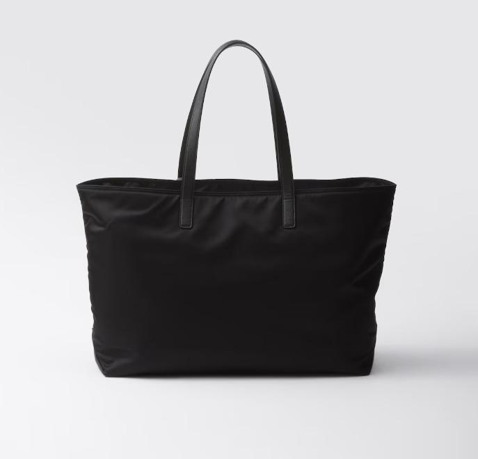 プラダ代引 Re-Nylon xサフィアーノレザー ラージ トートバッグ 1BG527_R064_F0002_V_OOO