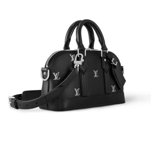 ルイヴィトン Louis Vuitton ショルダーバッグ レザー LVロゴ 黒 M24529
