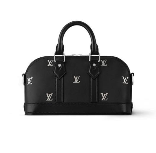 ルイヴィトン Louis Vuitton ショルダーバッグ レザー LVロゴ 黒 M24529