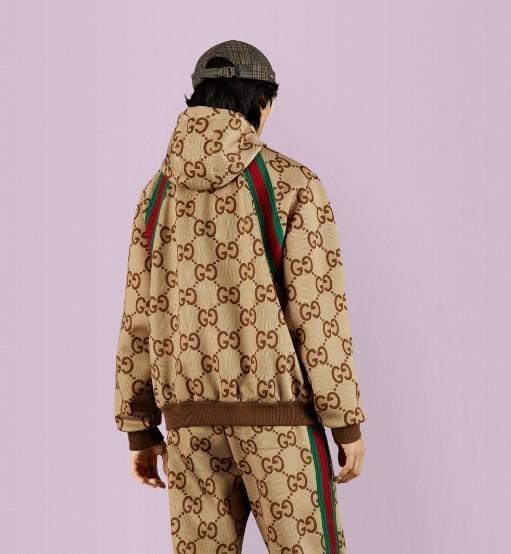 GUCCI ストライプ ジャンボ GGジップジャケット ベージュ 713974 XJETI 2270