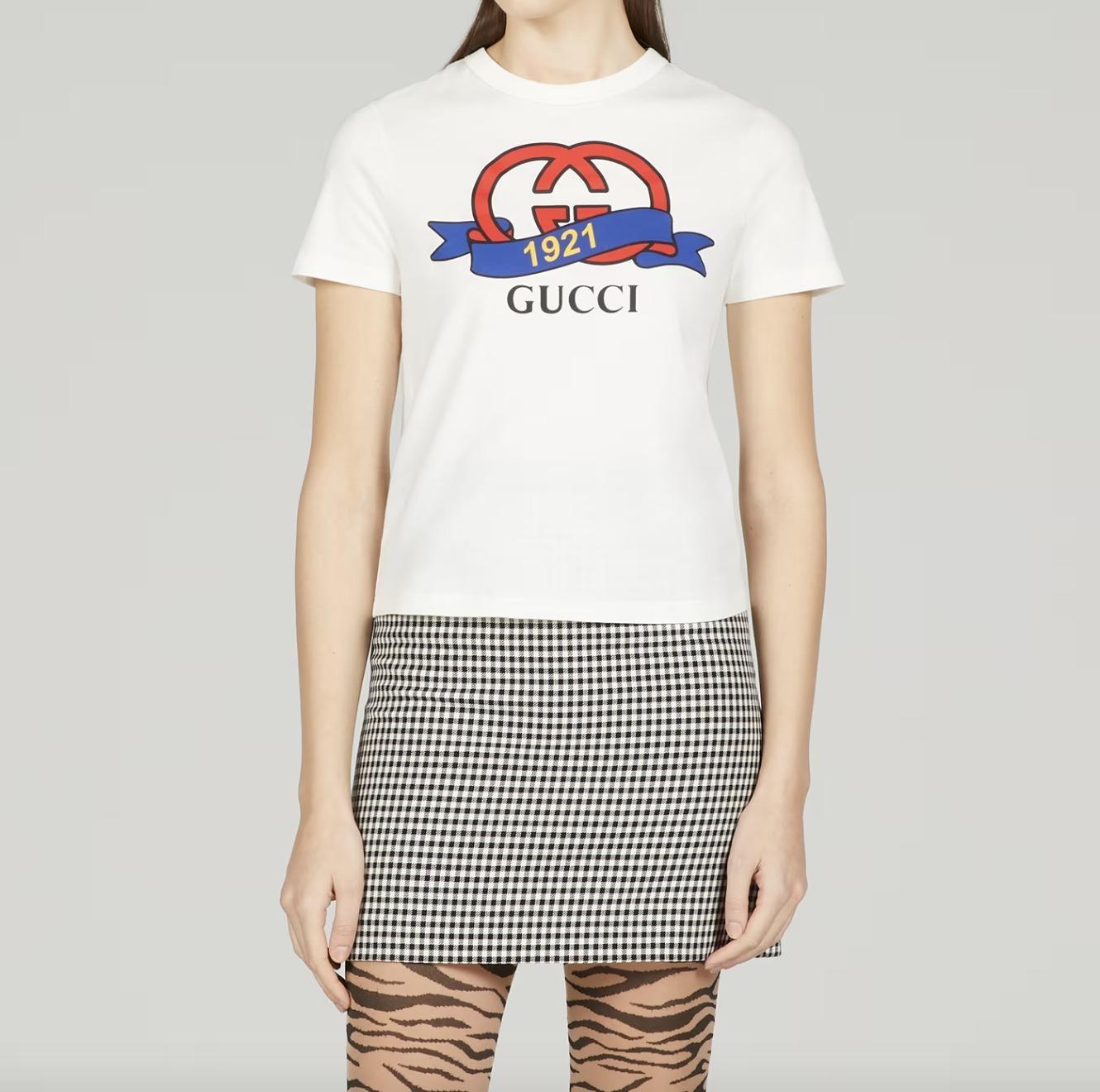 グッチ インターロッキングG 1921 コットン Tシャツ 748287 XJFND 9095