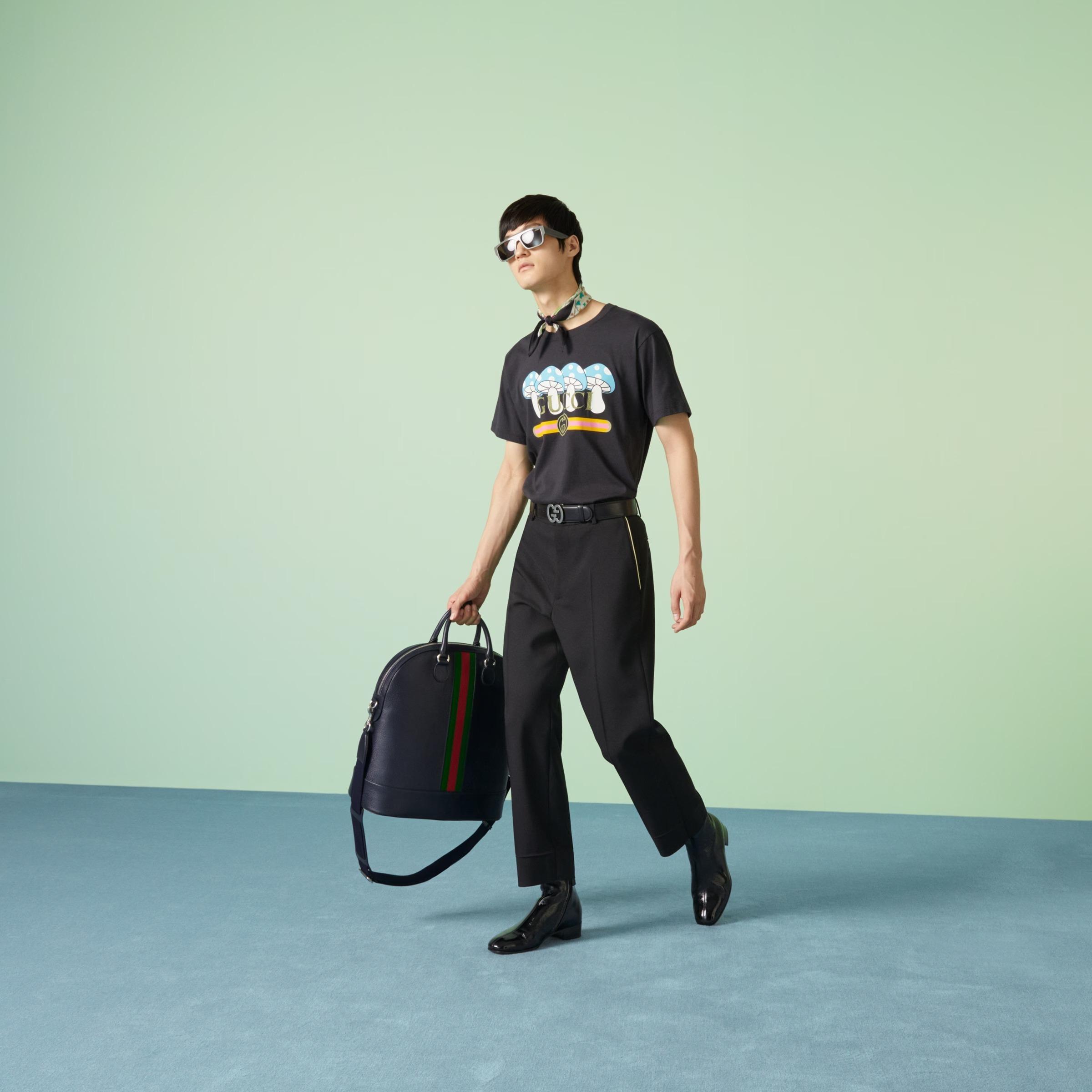 グッチ プリントコットンジャージーTシャツ マッシュルーム 548334 XJFWM 1283