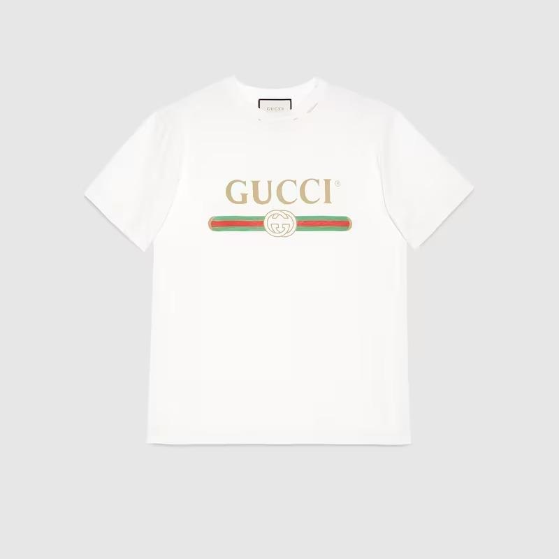 GUCCI代引 ロゴ オーバーサイズ コットン Tシャツ 457095 X5L89