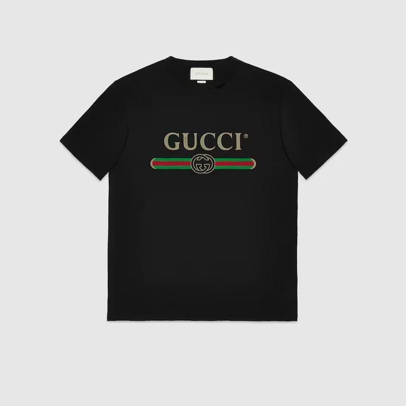 GUCCI代引 ロゴ オーバーサイズ コットン Tシャツ 457095 X5L89