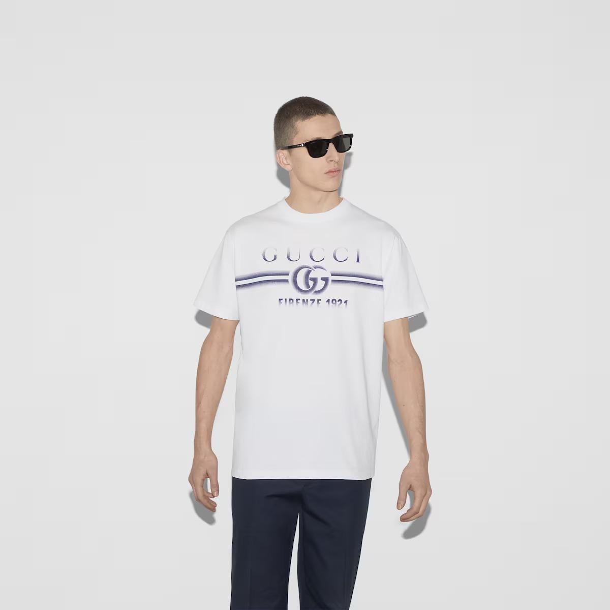 グッチ GUCCI プリント コットンジャージー Tシャツ 785345 XJGKJ