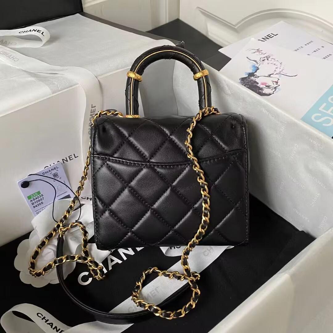 シャネル CHANEL ツイード スモール ヴァニティーケース ブラック AS3973 B10657 94305