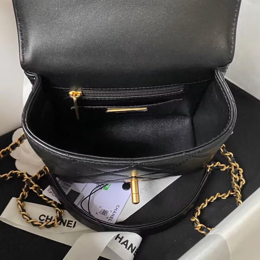 シャネル CHANEL ツイード スモール ヴァニティーケース ブラック AS3973 B10657 94305