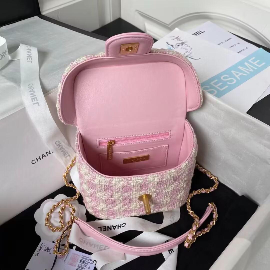 シャネル激安 CHANEL ツイード スモール ヴァニティーケース ピンク AS3973 B10786 NN370