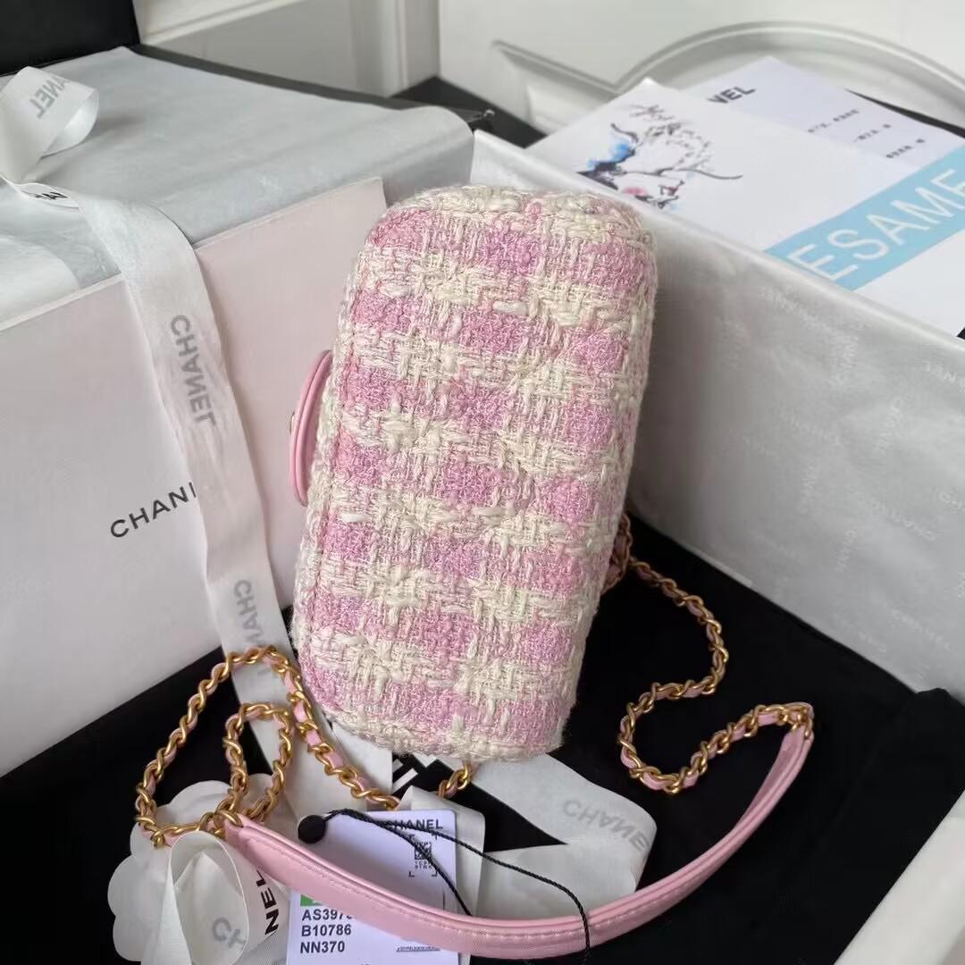 シャネル激安 CHANEL ツイード スモール ヴァニティーケース ピンク AS3973 B10786 NN370