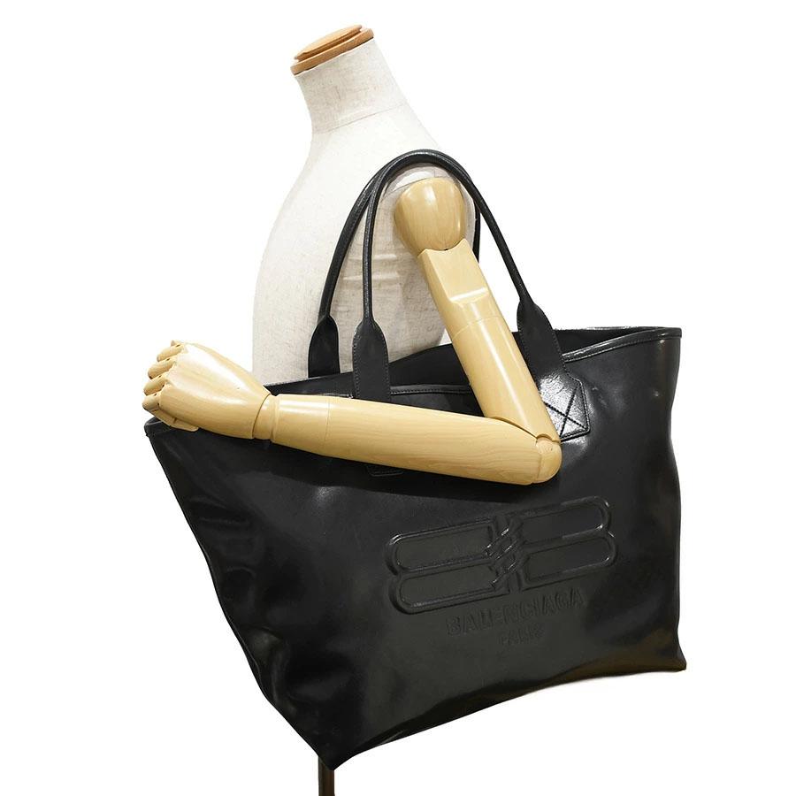 バレンシアガ トートバッグ JUMBO LARGE TOTE レザー ブラック 黒 BB ロゴ ボストン メンズ レディース 689271