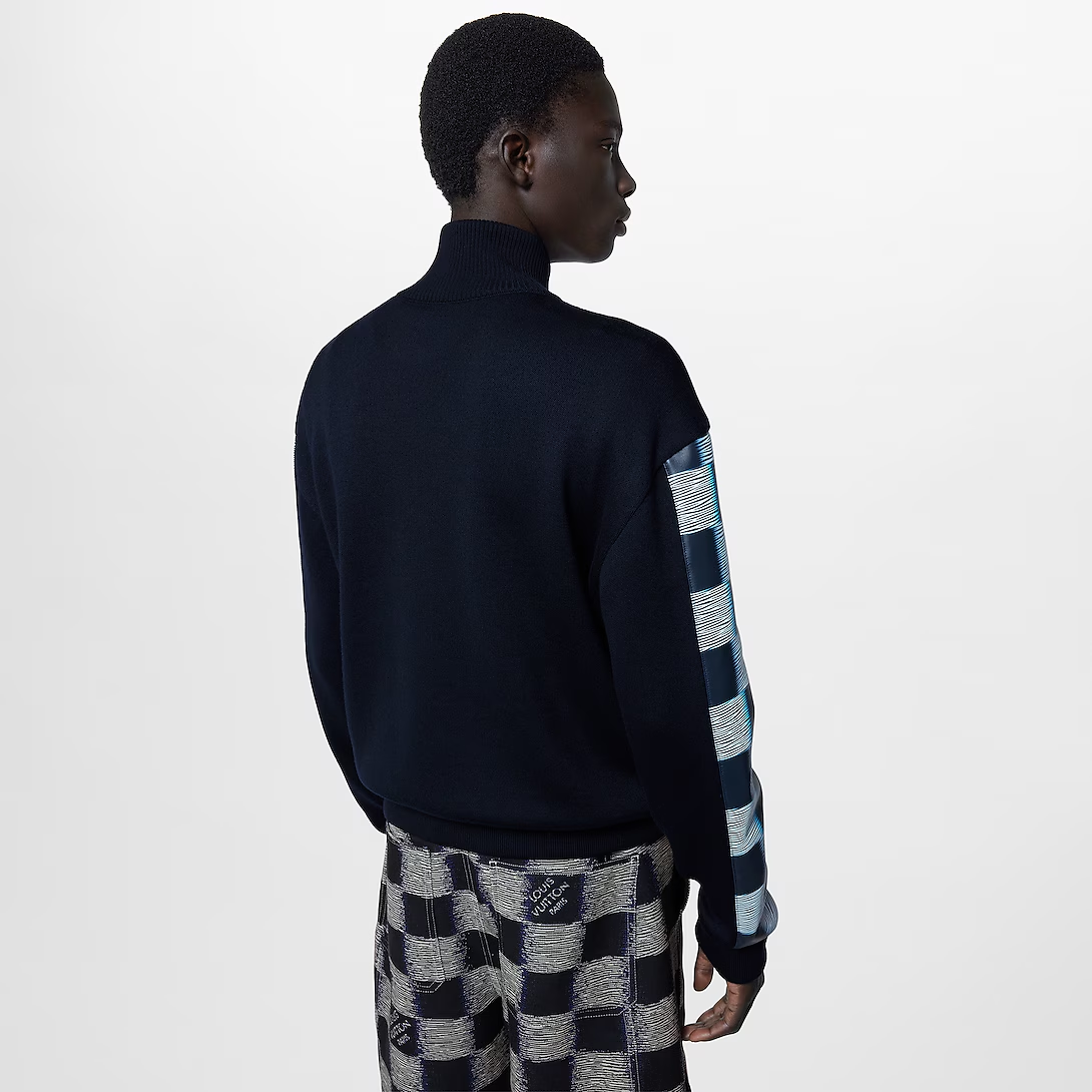 LouisVuitton ウール&レザー トラックトップ ダミエ 1AFANW