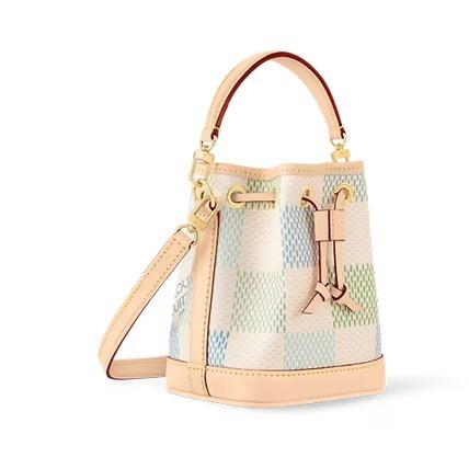 ルイヴィトン LOUIS VUITTON ダミエリシャス ナノ・ノエ  巾着風バッグ ピスタチオ N40640