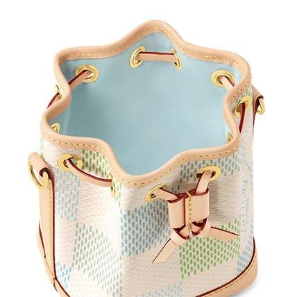 ルイヴィトン LOUIS VUITTON ダミエリシャス ナノ・ノエ  巾着風バッグ ピスタチオ N40640