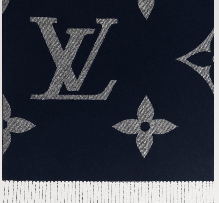 ルイヴィトン Louis Vuitton マフラー ・モノグラム ジャイアン M77950/M77951