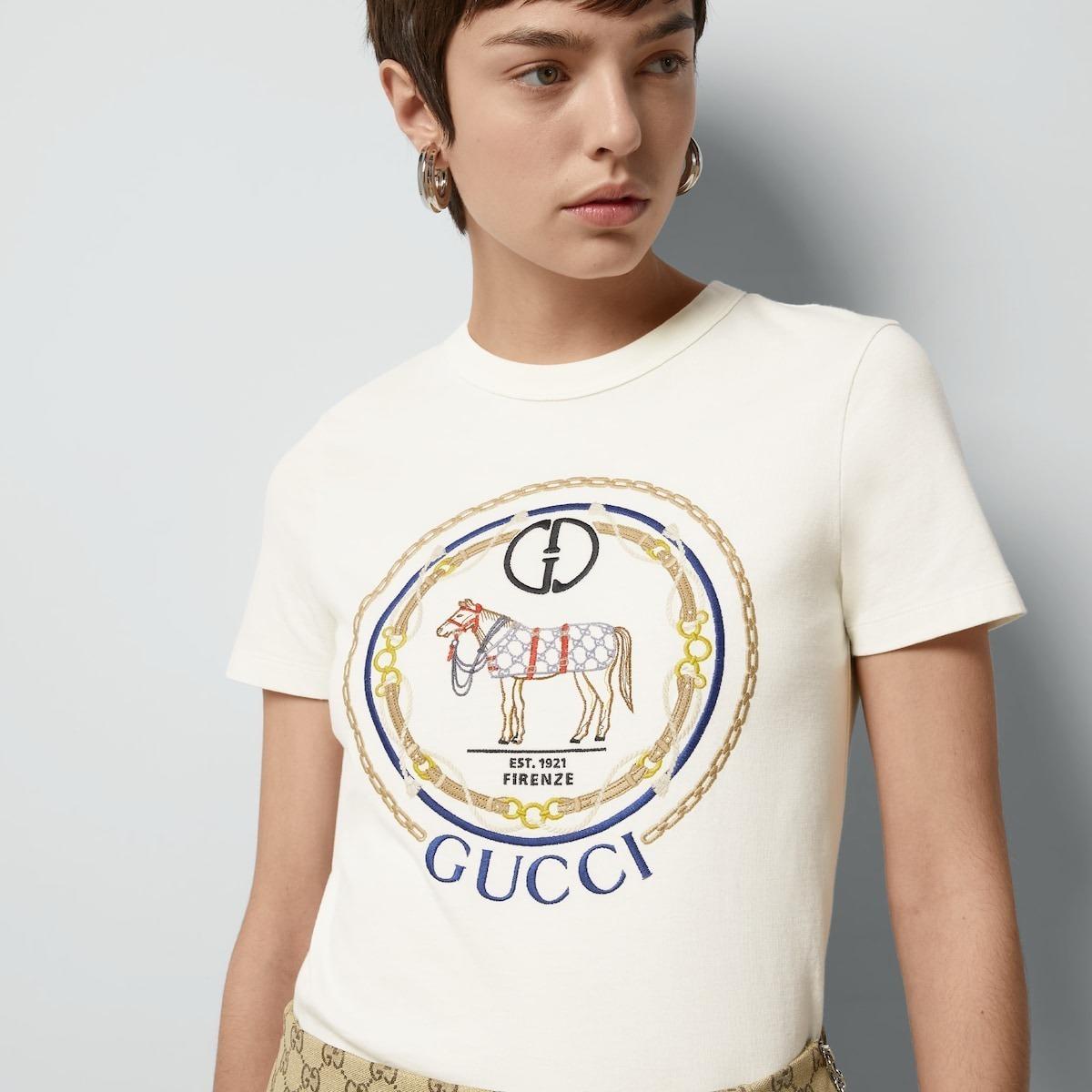 グッチ インターロッキングG コットンジャージー Tシャツ 748287 XJGDJ 9088