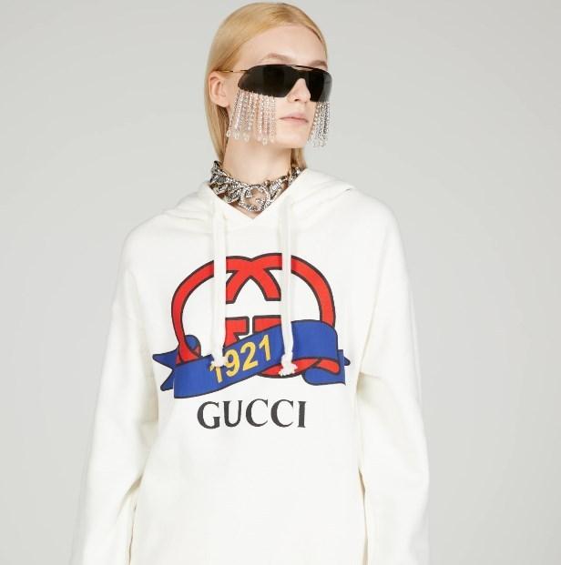 グッチ GUCCI 1921 プリント スウェットシャツ ホワイト 717427 XJFNI 9095