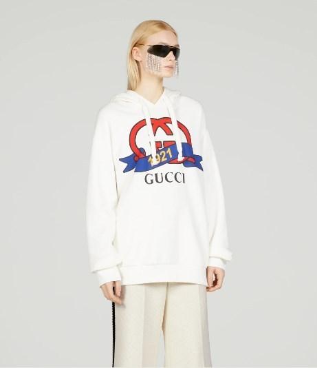 グッチ GUCCI 1921 プリント スウェットシャツ ホワイト 717427 XJFNI 9095
