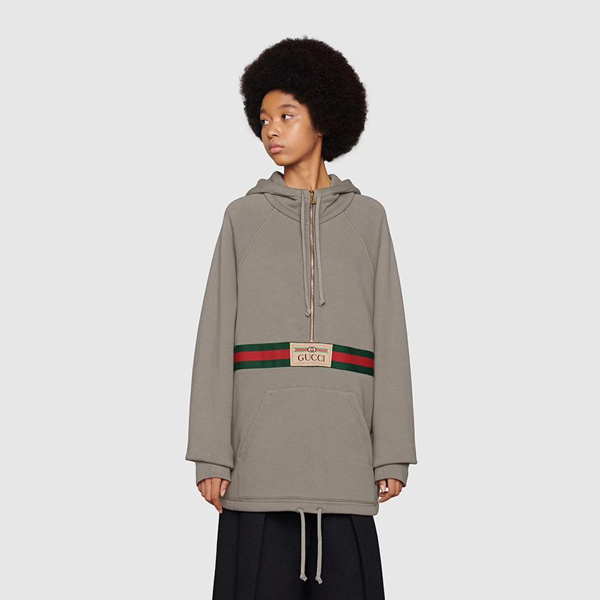 グッチ GUCCI ウェブ＆GUCCI ラベル付き スウェットシャツ 644656 XJC3W