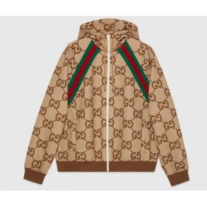 GUCCI ストライプ ジャンボ GGジップジャケット ベージュ 713974 XJETI 2270