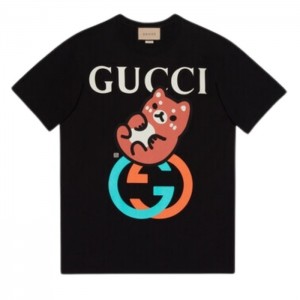 GUCCI アニマル プリント コットン Tシャツ  548334 XJFB2 1152