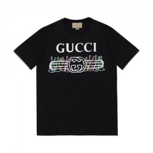グッチ コットンジャージー Tシャツ ウサギ アニマル ブラック 548334 XJE8U 1082