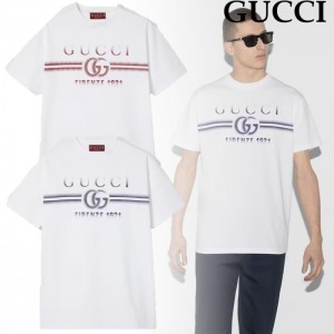 グッチ GUCCI プリント コットンジャージー Tシャツ 785345 XJGKJ