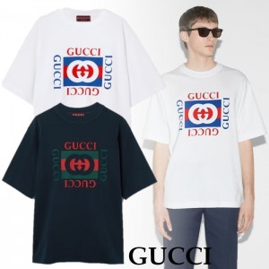グッチ プリント コットンジャージー Tシャツ 784361 XJGKA