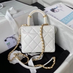 シャネル CHANEL ツイード スモール ヴァニティーケース ホワイト AS3973 B10657 10601