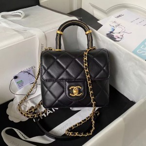 シャネル CHANEL ツイード スモール ヴァニティーケース ブラック AS3973 B10657 94305