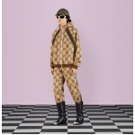GUCCI ストライプ ジャンボ GGジップジャケット ベージュ 713974 XJETI 2270