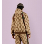 GUCCI ストライプ ジャンボ GGジップジャケット ベージュ 713974 XJETI 2270