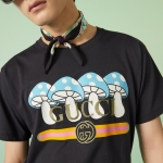 グッチ プリントコットンジャージーTシャツ マッシュルーム 548334 XJFWM 1283