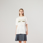 GUCCI代引 ロゴ オーバーサイズ コットン Tシャツ 457095 X5L89