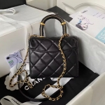 シャネル CHANEL ツイード スモール ヴァニティーケース ブラック AS3973 B10657 94305
