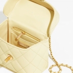 シャネル CHANEL ツイード スモール ヴァニティーケース ライトイエロー AS3973 B10657 NN289
