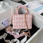 シャネル激安 CHANEL ツイード スモール ヴァニティーケース ピンク AS3973 B10786 NN370