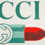 GUCCI リップスティック プリント コットン Tシャツ 717422 XJFHT 9095