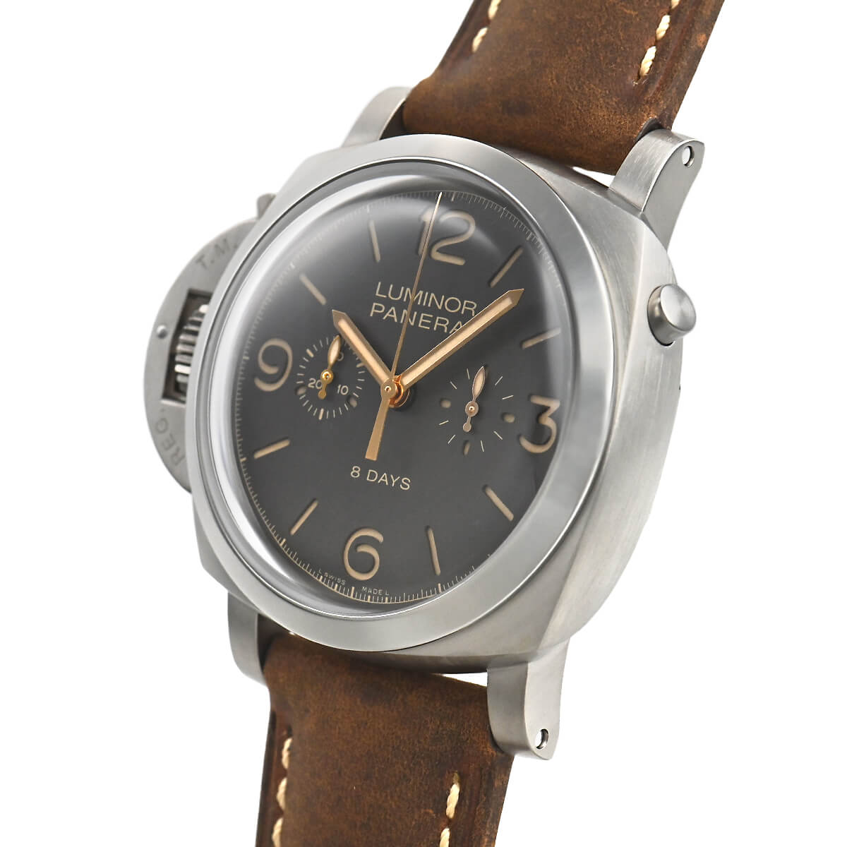パネライ ルミノール1950 クロノ モノプルサンテ レフトハンド 8デイズ チタニオ  自動巻き メンズ PAM00579