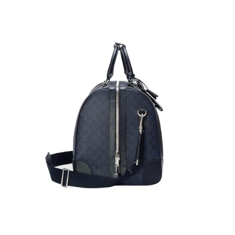 グッチ ラージサイズ ボストンバッグ ネイビー 724612 UULHK 8441