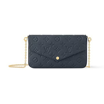 ルイヴィトン ショルダーバッグ フェリシー・ポシェット ネイビー モノグラム アンプラント M83589