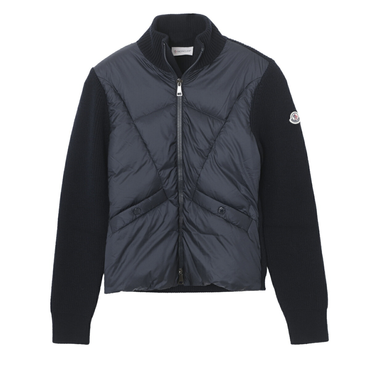 .モンクレール MONCLER ダウン切り替え ジップアップ カーディガン ブルー 9b00001 m1131 742