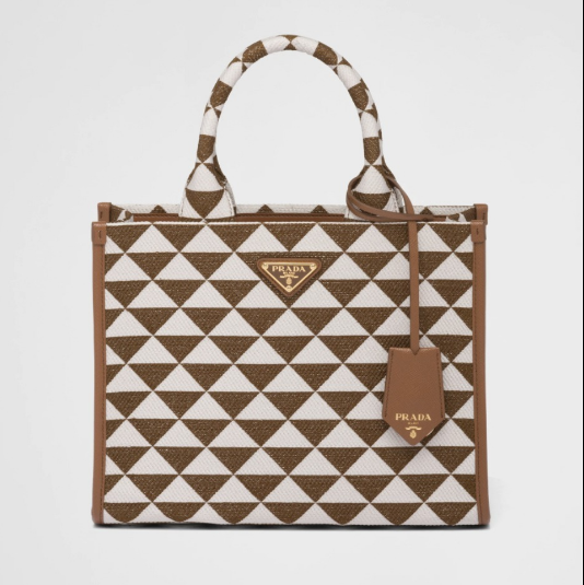 プラダ PRADA シンボル ジャカード スモールハンドバッグ 1BA354_2FKL_F0I0U_V_OOO