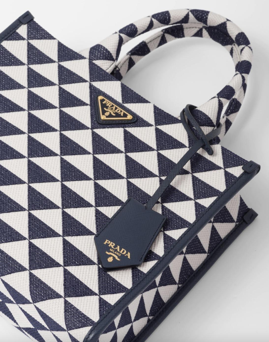 プラダ PRADA シンボル ジャカード スモールハンドバッグ 1BA354_2FKL_F02Z7_V_OOO