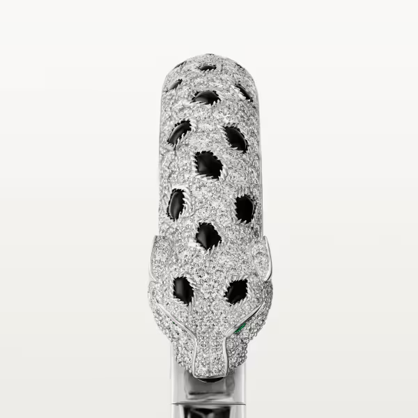 カルティエ パンテール ドゥ カルティエ ブレスレット ホワイトゴールド エメラルド オニキス ダイヤモンド N6717517