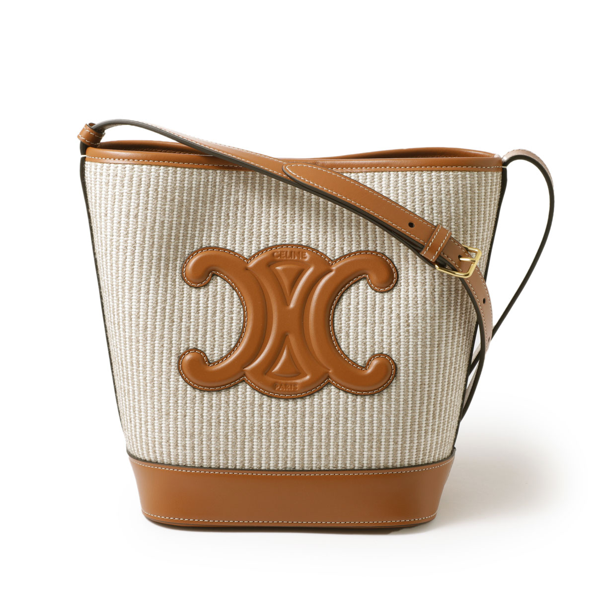 セリーヌ SMALL BUCKET CUIR TRIOMPHE ショルダーバッグ バケットバッグ ベージュ 11378 2fea 02bg