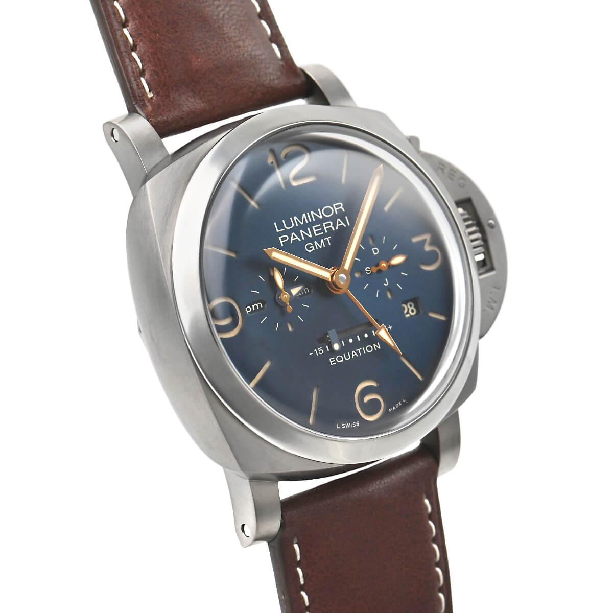 パネライ ルミノール イクエーションオブタイム 8デイズ GMT チタニオ 自動巻き メンズ PAM00670