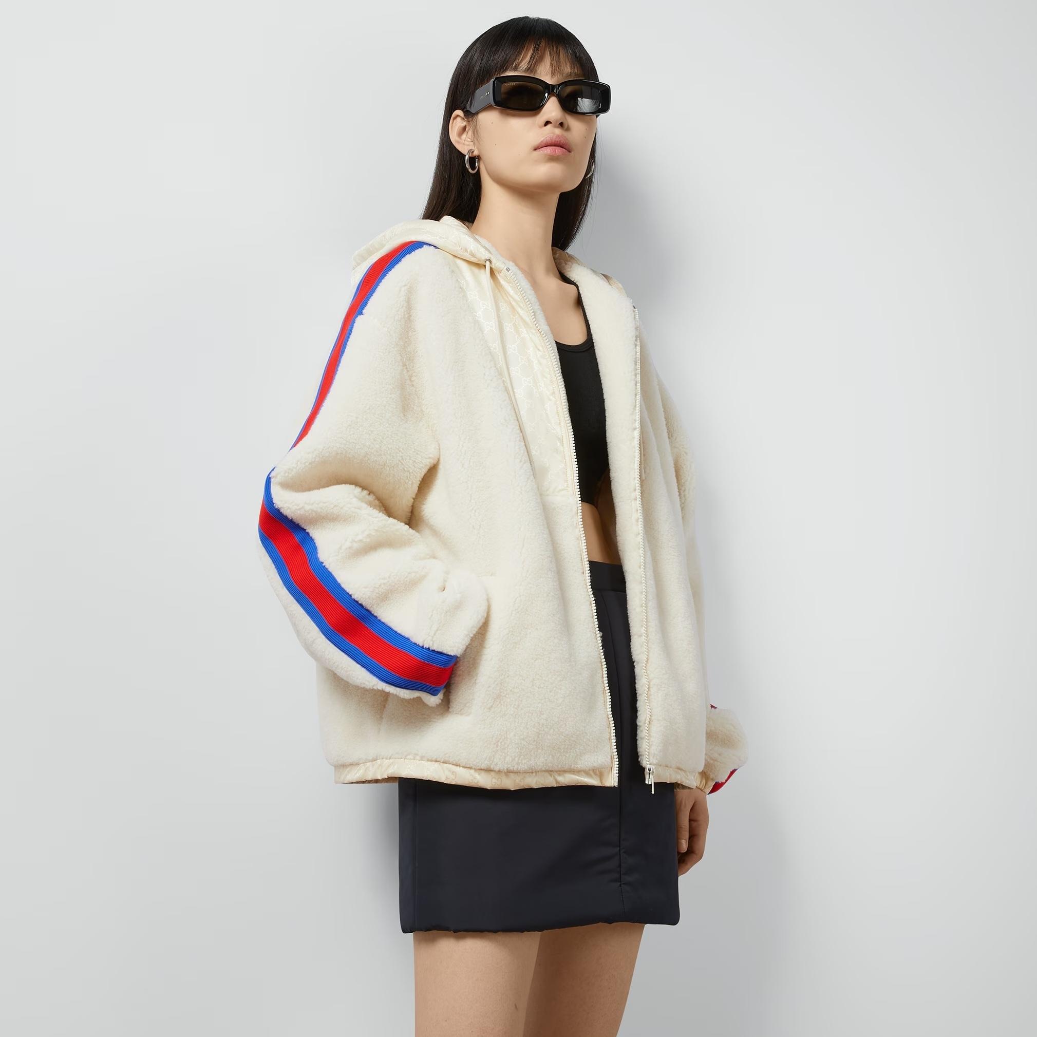 グッチ GUCCI ウェブ ストライプ フリース ジップジャケット 773028 XJF7R 9280